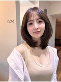 Cote 美髪/オリーブベージュ/セミディ/カットレイヤーボブ