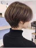 ショートボブ×ハイライト