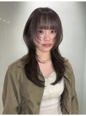 平成風ハッシュカット＋ブラウンカラー