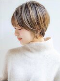 【成田】ショートボブ/ミルクブラウン/シースルー/30代40代31