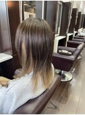 インナーカラー×ウルフカット