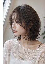 ルノヘアー(Lunohair)&nbsp;ハッシュカット×くびれで上品に×秋カラー×ブリーチなしカラー