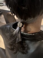 メンズサロン ガウディ 三宮店(men's salon Gaudi)&nbsp;メンズロングボブウルフ×ハーフアップ×ブリーチハイトーン