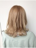 O-tete ミルクティー系ブロンドカラーブリーチ