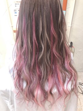 ニーナ ビューティーサロン(NINA Beauty Salon) パステルパープル×ピンク#プルエクステ#エクステ#ハイライト