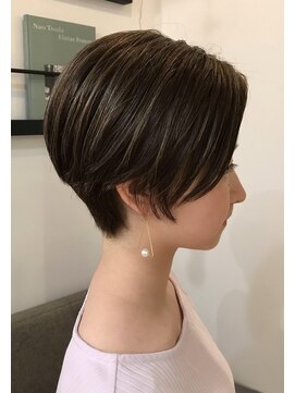 ユージュアル ヘアサロン(usual) 白髪ぼかしハイライト×ハンサムショート