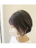 ヘアー ミッション 心斎橋店(hair Mission)&nbsp;グレージュにパープルのフェイスフレーミング