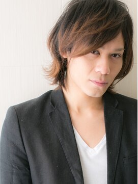 モッズヘア メン 新所沢店(mod's hair men) 伸びかけツートンカラー大人フェザーボブウルフB新所沢