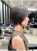 20代30代40代/アッシュブラック/黒髪/くびれショート/表参道