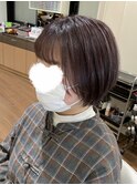 ショートヘア×ラベンダーベージュ