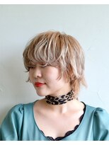 ルプラ ガーデン(le-pla garden) ショートウルフ#ベージュ#ダブルカラー#ウルフ#ケアブリーチ