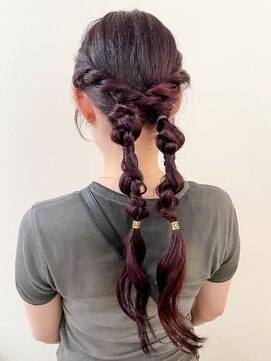 ルピナス(Lupine.) 【Ami】ツインポニー編み下ろし♪