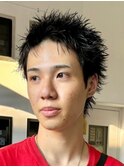 ベリーショートツイストスパイラルパーマスパイキーショート
