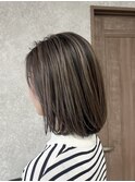 白髪ぼかし×時短バレイヤージュ