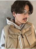 【PARK】ワンカールパーマ×ナチュナルセンターパートスタイル