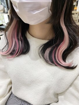 ココ エクステンション(coco extension) ピンク2色ミックスインナーカラー