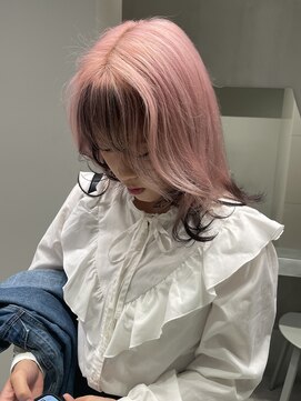 ソル 栄矢場町(SOL) ペールピンクカラーエンドカラー裾カラーローライト