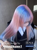 イエナ 渋谷(IENA)&nbsp;デザインカラーケアブリーチダブルカラー水色カラーペールブルー