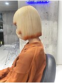 イメチェン/レッドブラウン/フルバング/似合わせカット/海老名駅