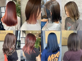 アイビーヘアー(iB HAiR)の写真/ブリーチなしのダブルカラーで透明感のある艶髪スタイル!髪質改善カラーでダメージを抑えた仕上がりに◇