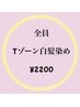 Tゾーン白髪染め ¥2200