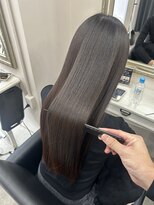 ソワンドゥブレスシエン 堀江店(soin de brace CIEN)&nbsp;韓国前髪顔周りロング×レイヤーグレージュ[堀江/髪質改善]