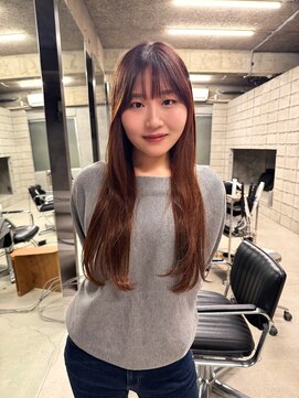 ルナバイルヴェール(LUNA by LeVert) ブリーチなしコーラルベージュ×ロングヘア