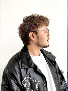 キーゴ 博多(KY-GO.) マレットヘア×無造作パーマ ニュアンスフェザーパーマ