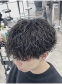 ツイストスパイラル縦落ちパーママッシュシャドウパーマ