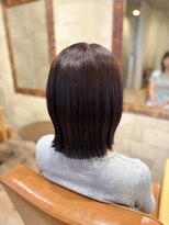 ヘアサロン アプリ(hair salon APPLI) 秋っぽチョコブラウン♪艶感ミディボブ◎