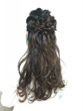 ロカット サロン(Roquat Salon) 編み込みくるりんぱヘアアレンジ【ヘアセット/立川/浴衣/袴】