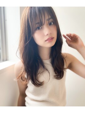 チョビー 銀座(chobii) 道村/デジタルパーマ/ローライト/アッシュブラウン/厚めバング