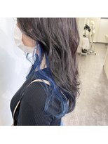 ヘア セラヴィ 城南(hair C'est La Vie) インナーカラーブルー