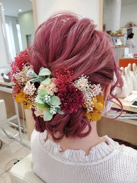 ヘアーズ 本店(HAIRZ) 《HAIRZ》一原☆ベリーピンク成人式スタイル！