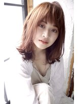 外ハネ切りっぱなしボブ/ナチュラル小顔ミディ20代30代40代d