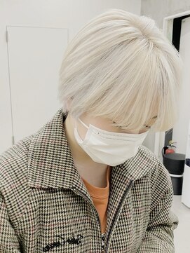 ソーコ 渋谷(SOCO) ハンサムショートマッシュショートミルクティーベージュショート