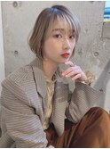 大人可愛い20代30代40代/丸みショート/インナーカラー