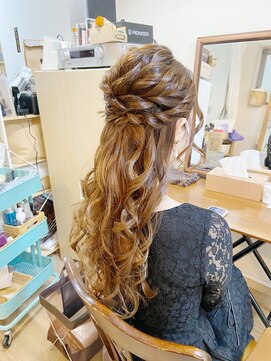 ロカット サロン(Roquat Salon) ロングニュアンスハーフアップ【ヘアアレンジ/立川/立川/浴衣】