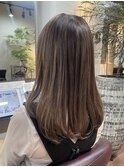 白髪ぼかしハイライト透明感ベージュカラー*ビフォー有り
