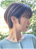 30代40代大人女性/前髪ありショートボブ/ショートヘア/髪質改善