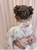 編み込み×くらげヘア