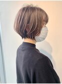 ◇大人可愛い20代30代40代50代前下がりショートボブ丸みショート