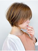 "ふんわりショートボブ透明感アッシュブラウン小顔ナチュラル "