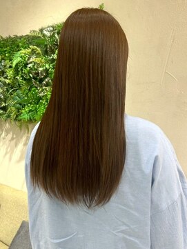 ユニバイリサ 天神大名店(uni by risa) オリーブグレージュ 透明感カラー 髪質改善トリートメント 艶髪