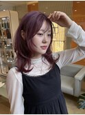 ラベンダーピンク ケアブリーチ レイヤーカット
