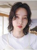 ミディアムレイヤーニュアンスパーマ表参道青山20代30代40代