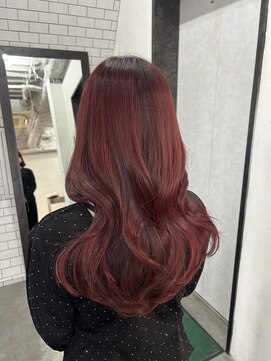 レガーレ(Legare) 【広島韓国ヘア】韓国レイヤーカット×暖色チェリーレッド