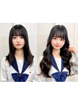 【学割U24】学校にバレないシールエクステ/友達同士のご来店◎［原色/ハイトーンカラー,透けカラーが豊富］