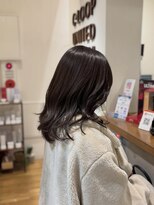 シーループユナイテッドアトリエ(C-LOOP UNITED ATELIER)&nbsp;ミディアムレイヤー/グレージュ/暗髪/水素カラー