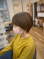 コモレビ(komorebi)&nbsp;【山本智文】オリーブベージュミニマムショートカット